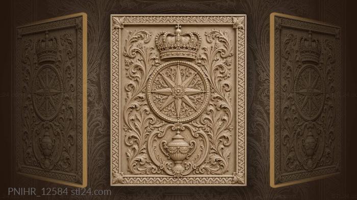 Crown starburst ornate urn design 3d STL model