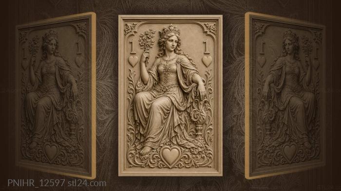 Young queen with flowering branch 3d STL model