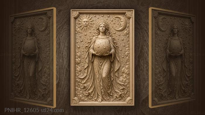 Queen of heaven with celestial sphere 3d STL model