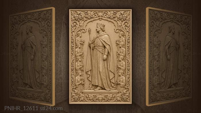 Royal procession with grapevine border 3d STL model