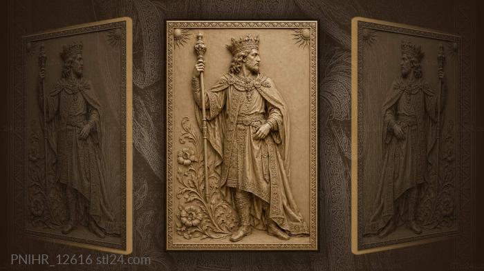 Royal portrait with floral base 3d STL model