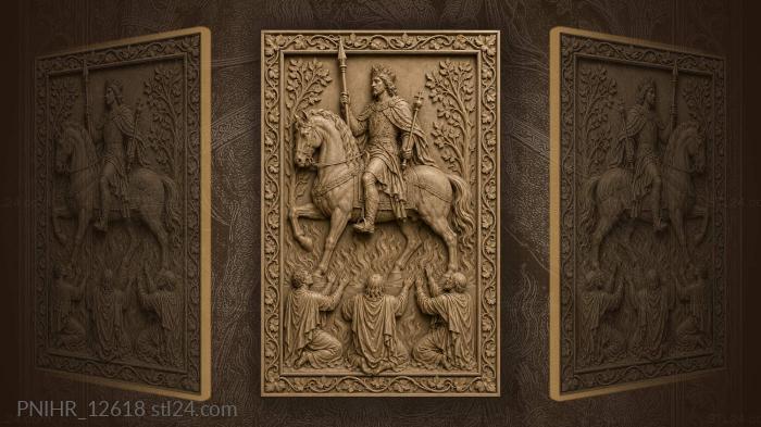 Noble rider with loyal retinue 3d STL model