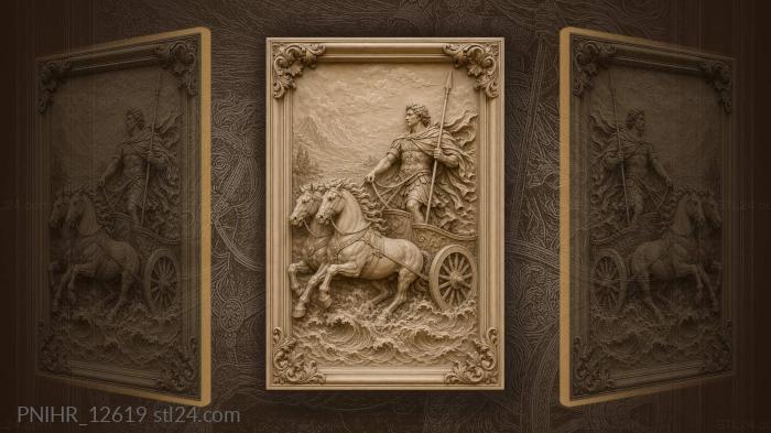 Chariot above the sea waves 3d STL model