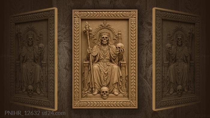 Royal figure with skull and scepter 3d STL model