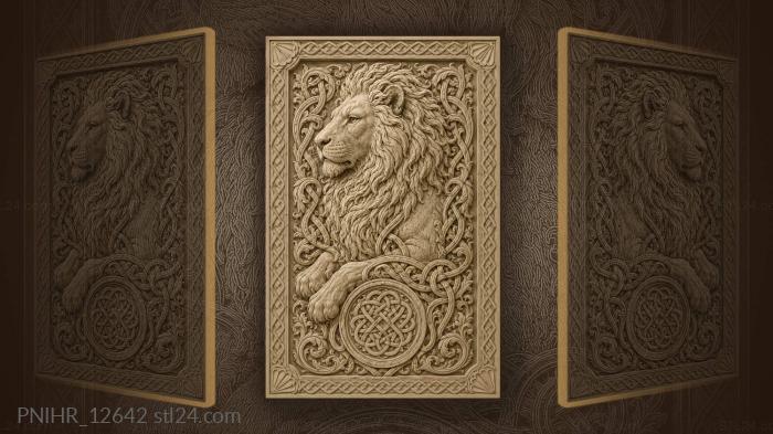 Knots running down to a round medallion 3d STL model