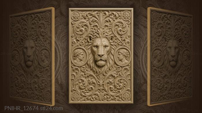 Two medallions with human profiles 3d STL model