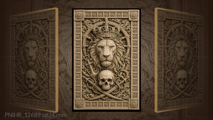 Naval crest with a skull and crossed swords 3d STL model