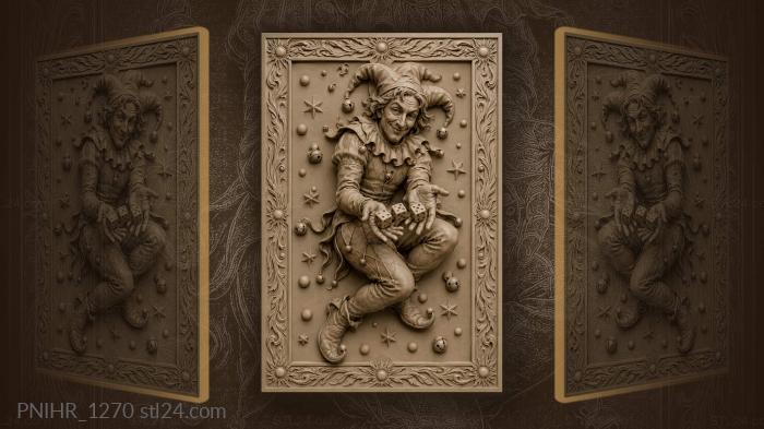 Jester tossing three dice 3d STL model
