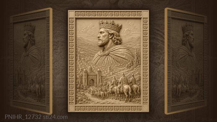 Royal procession towards city gates 3d STL model