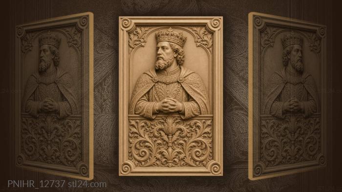 Clasped palms above the leafy pattern 3d STL model