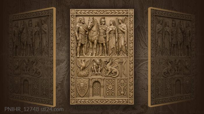 Royal procession with mythical creatures 3d STL model
