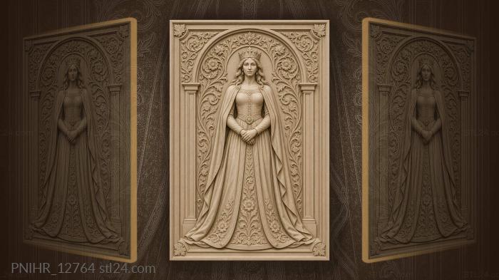 Sovereign in gown with floral hem 3d STL model
