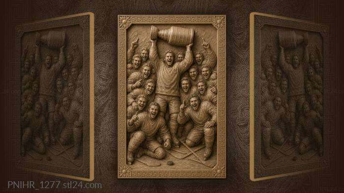 Hockey champions celebrating sweet victory 3d STL model