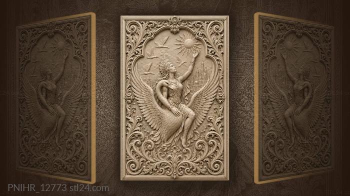 Swan’s embrace sunlit lady dream 3d STL model