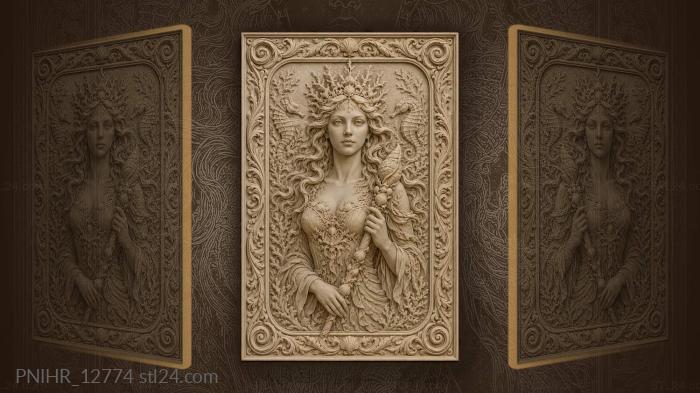 Mistress of the deep with a shell staff 3d STL model