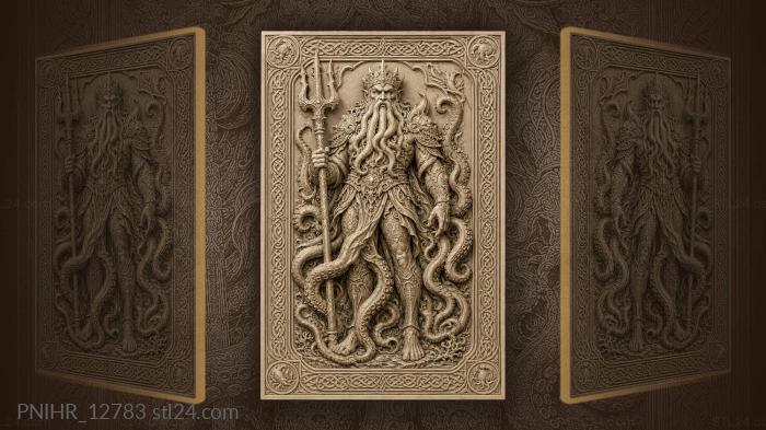 Ocean lord with swirling tentacles 3d STL model
