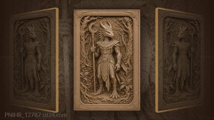 Forest guardian with lunar staff 3d STL model