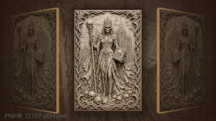 Gothic queen with skull staff 3d STL model