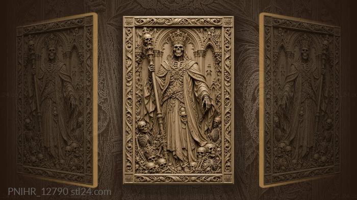 Skeletal lord with skull staff 3d STL model
