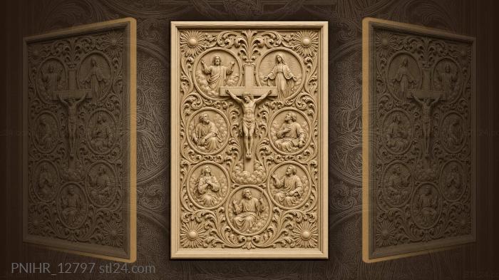 Holy cross with sacred figures 3d STL model