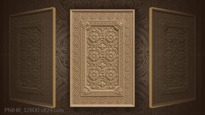 Floral medallions geometric repeating pattern 3d STL model