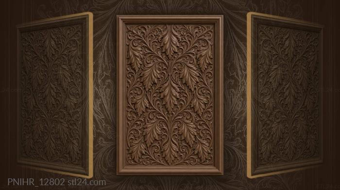 Downward leaves swirling tendrils pattern 3d STL model