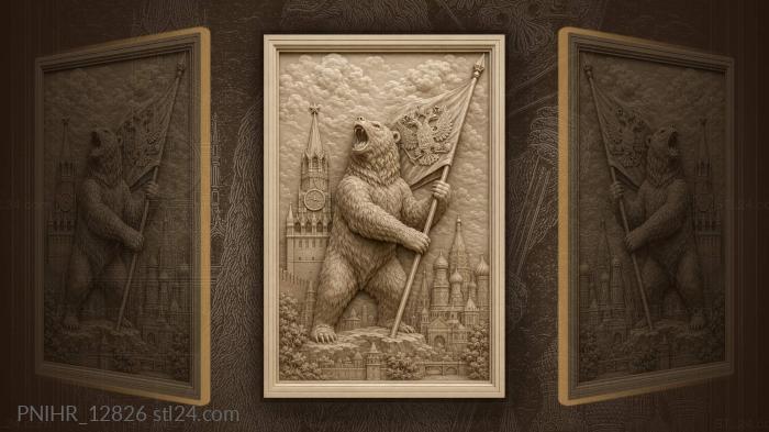 Bear guardian of moscow towers 3d STL model