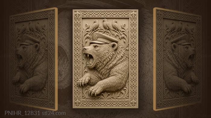 Three birds above the peaked cap 3d STL model