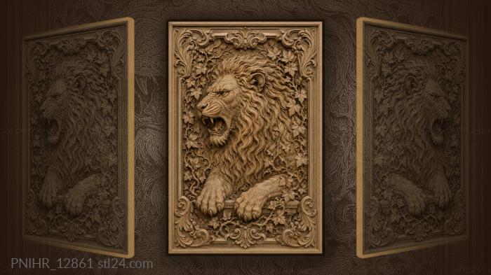 Ivy trailing around the roaring head 3d STL model