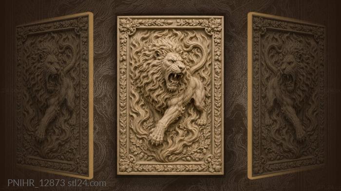Predator among flames and foliage 3d STL model