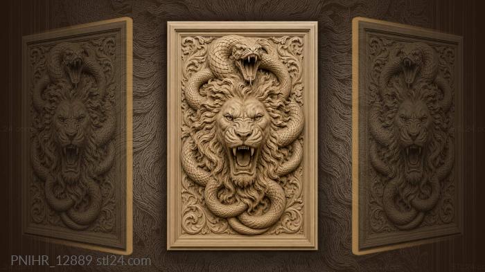 Serpent coiling around head and neck 3d STL model