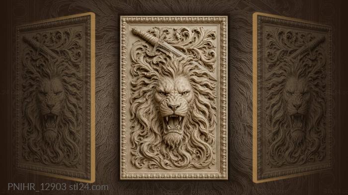 A sword laid across the mane 3d STL model