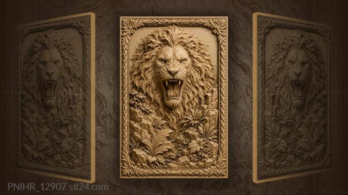 Foliage and rocks below a falling mane 3d STL model