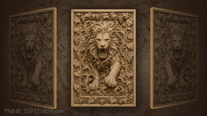 Beast rising out of grapevines 3d STL model