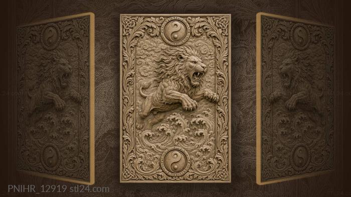Leaping above stylised waves 3d STL model