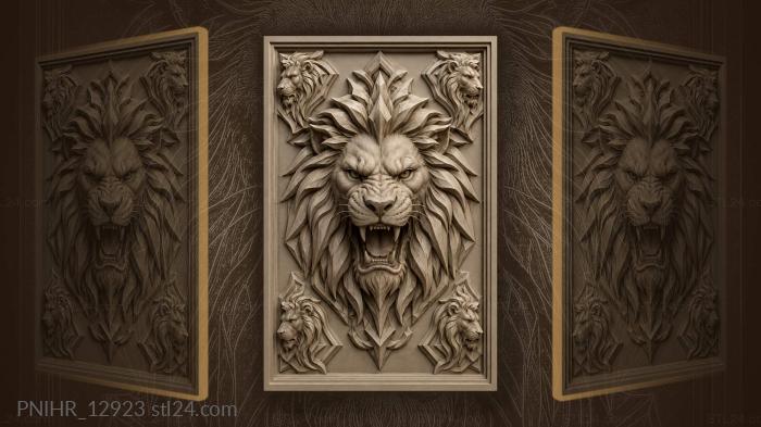Four small heads at the corners 3d STL model