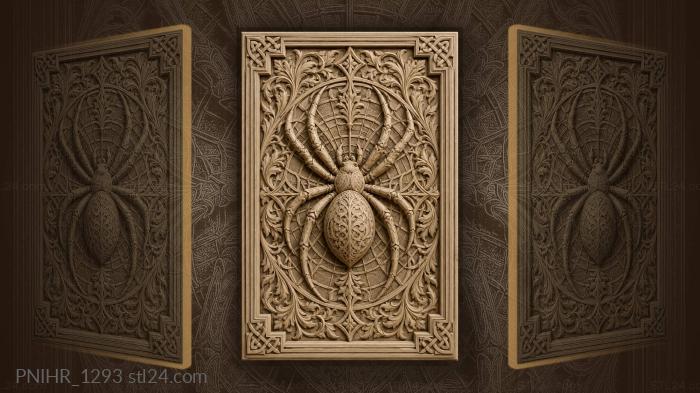 Strict geometric pattern around spider 3d STL model