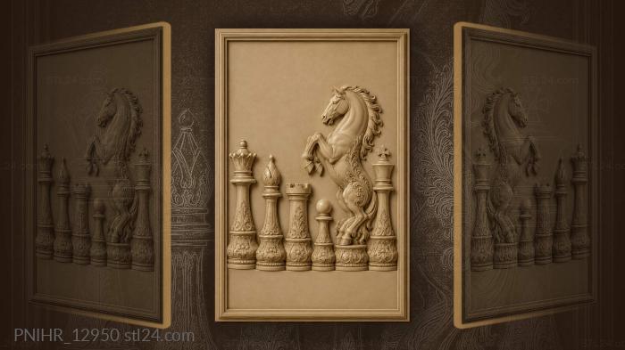 Chess pieces marching forward slowly 3d STL model