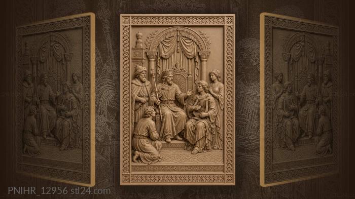 Royal gathering with musician and court 3d STL model
