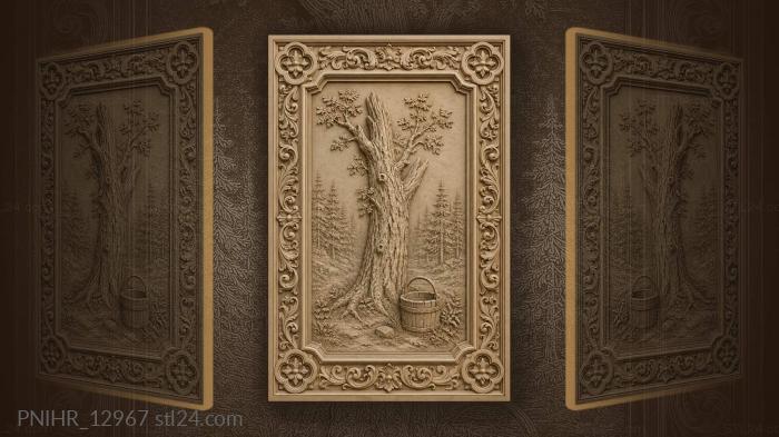 Old tree distant forest landscape 3d STL model