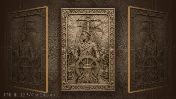 Sailors busy on the open deck 3d STL model
