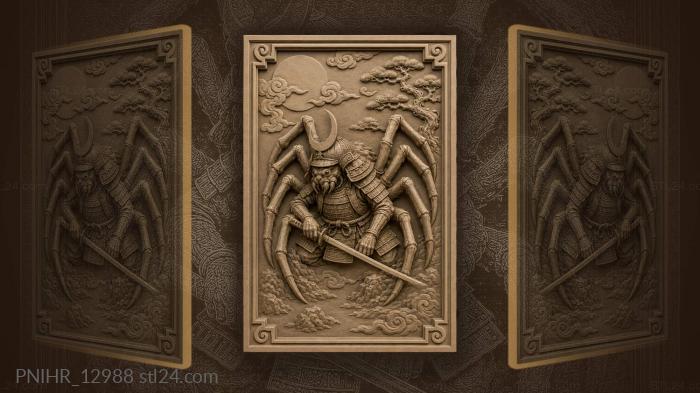Samurai spider with moon helmet 3d STL model