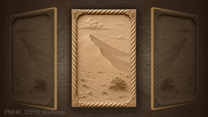Desert dune and hazy sky 3d STL model