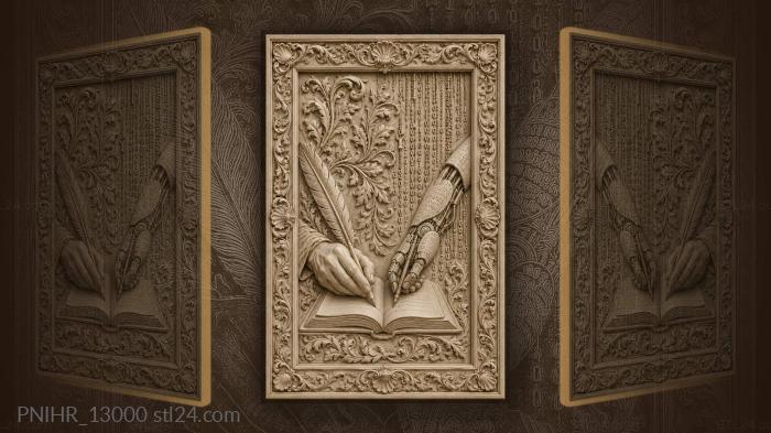 Quill pen meets robotic hand 3d STL model