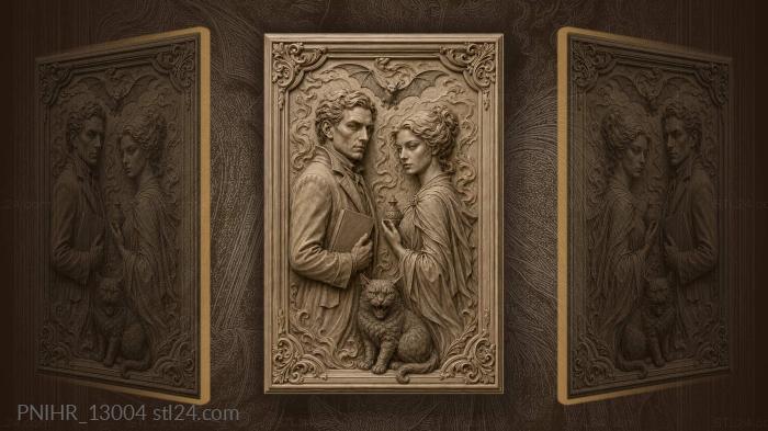 Margarita and the professor with behemoth 3d STL model