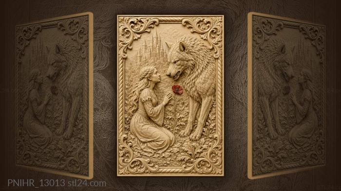 Fairytale encounter with the wolf 3d STL model