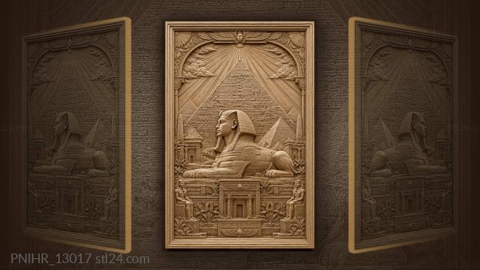 Egyptian pyramids and the great sphinx 3d STL model
