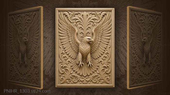Soaring eagle with broad outstretched wings 3d STL model