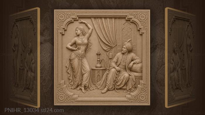A hookah on the table between them 3d STL model