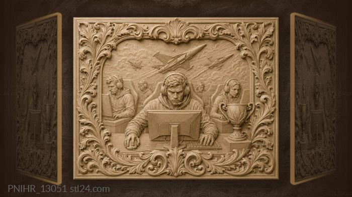 Esports battle aerial victory trophy 3d STL model